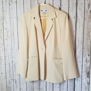 Womans Blazer Sz 12 Creamy Yellow Focus 2000
